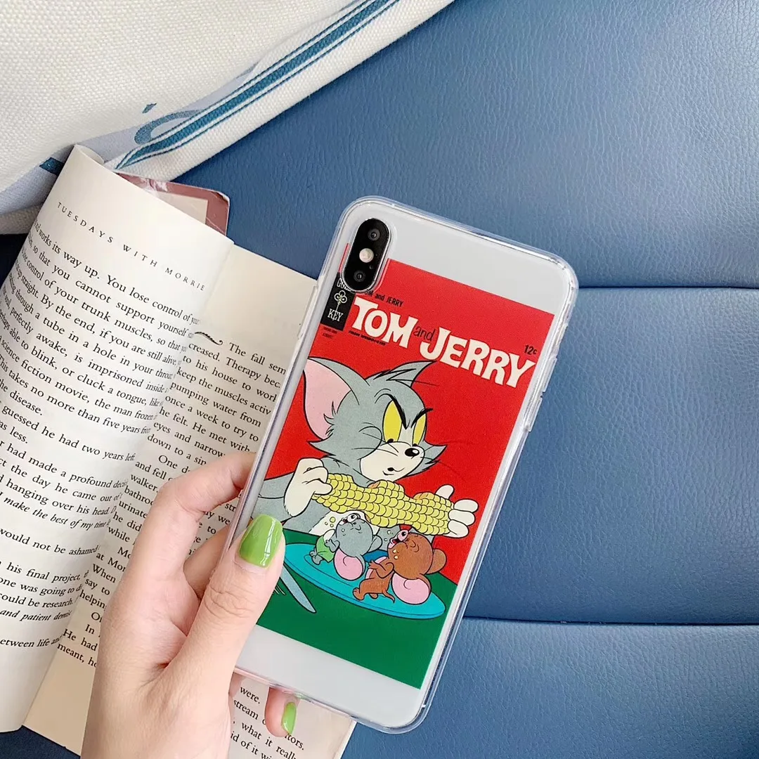 Чехол для телефона с изображением Тома и Джерри iphone Xs MAX XR X 6 6s 7 8 plus забавный узор