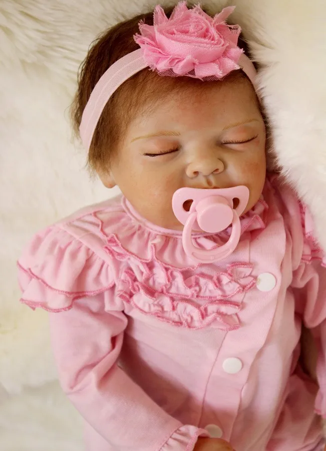 22inch 22'' Soft Lifelike Newborn Babies Silicone Vinyl Reborn Baby Girl Dolls Handmade Xmas Gift | Игрушки и хобби