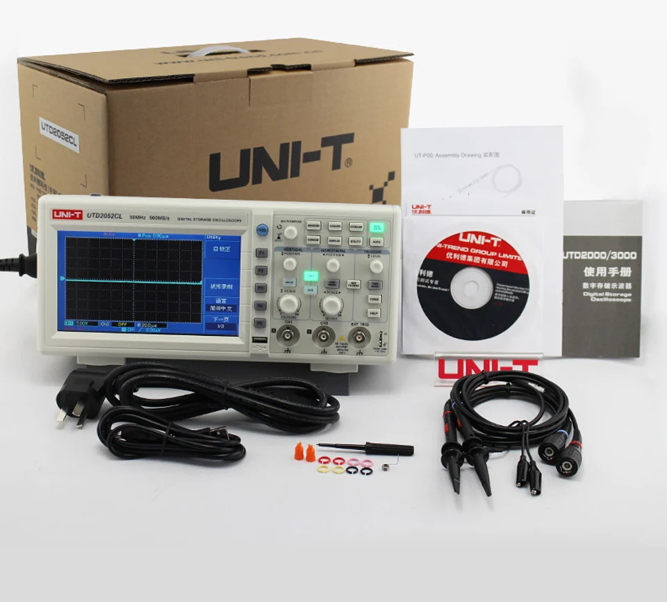 UNI-T UTD2025CL цифровые осциллографы 2CH 25MHZ Scopemeter Scope meter 7 дюймовые Широкоформатные ЖК-дисплеи