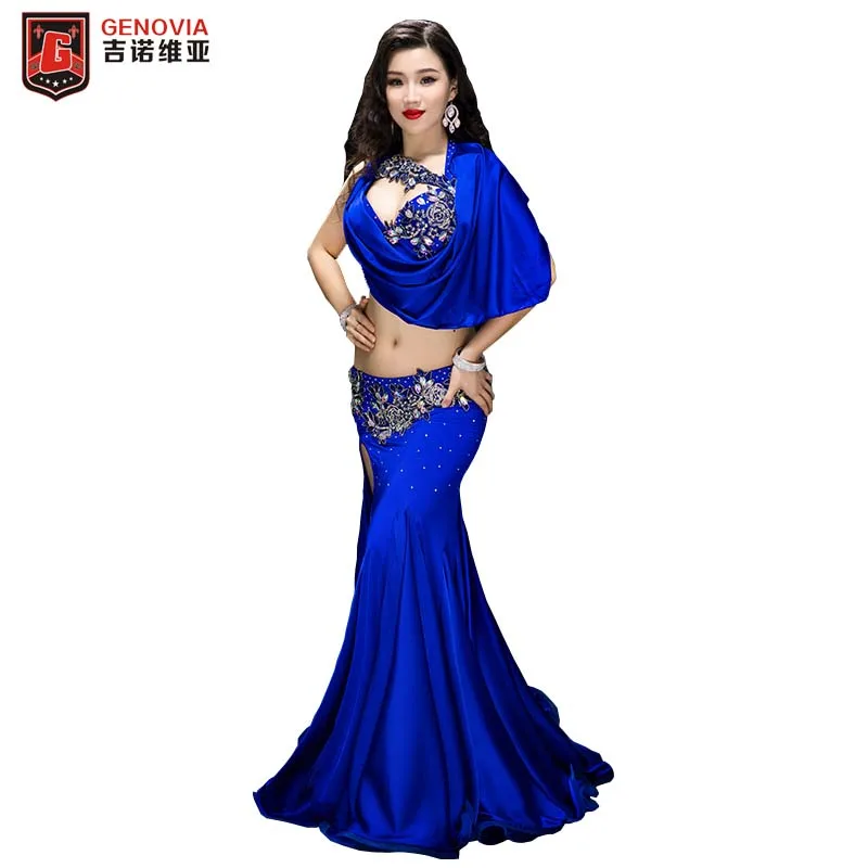 

Женский костюм для танца живота, комплект из 2 предметов: бюстгальтер + юбка