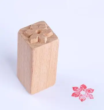 Ручной резной деревянный штамп для печати DIY глиняная керамика печать 4 лепестка цветок тиснение текстура Квадратные блоки штамп глиняные инструменты