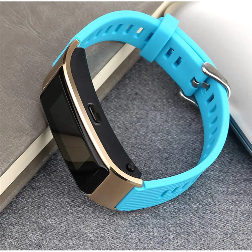 Blue ТПУ браслет на запястье ремешок для huawei TalkBand B5 спортивные Смарт-часы 7 цветов замена ремешок для часов Ремешки для huawei часы - Цвет: Blue
