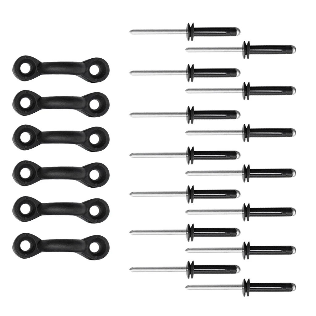 Каяки каяки 6 шт. нейлоновые накладки глаза с 12 штуками трехскладные алюминиевые