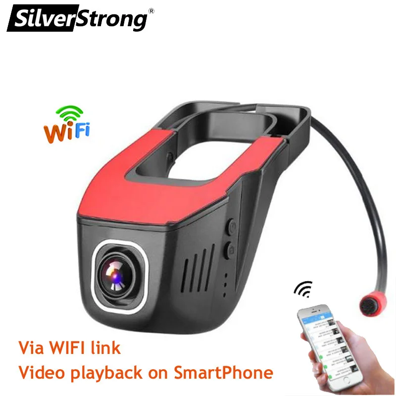 SilverStrong Wi Fi камера для автомобиля Регистраторы WI FI DVR 1080 P Novatek96658 Двойной объектив