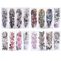 transferable tattoos stickers on the body art temporary tattoo sleeve designs full arm waterproof tattoos for cool men women