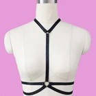 Хит продаж, черный бюстгальтер на бретельках, готический пикантный эластичный жгут Харадзюку для танца на шесте, бюстгальтер ручной работы на бретельках