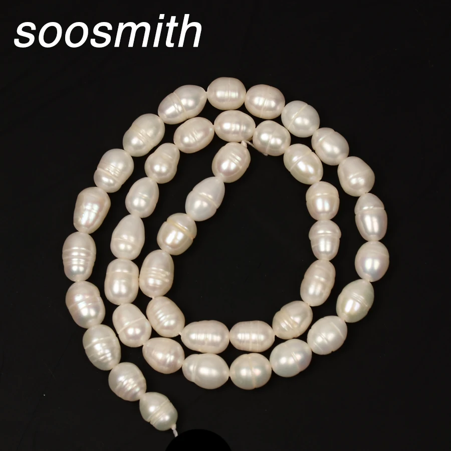 Белый пресноводный жемчуг бусины из натурального камня для изготовления