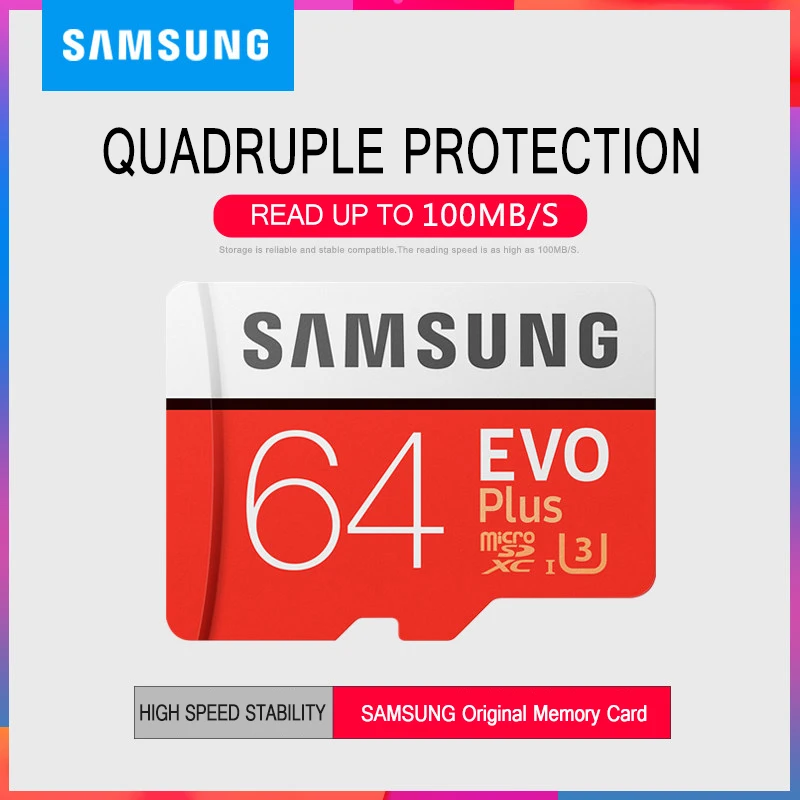 Карта памяти SAMSUNG Micro SD 32 Гб класс 10 100 м/с microSD 256 ГБ 128 64 16 TF карта cartao de memoria