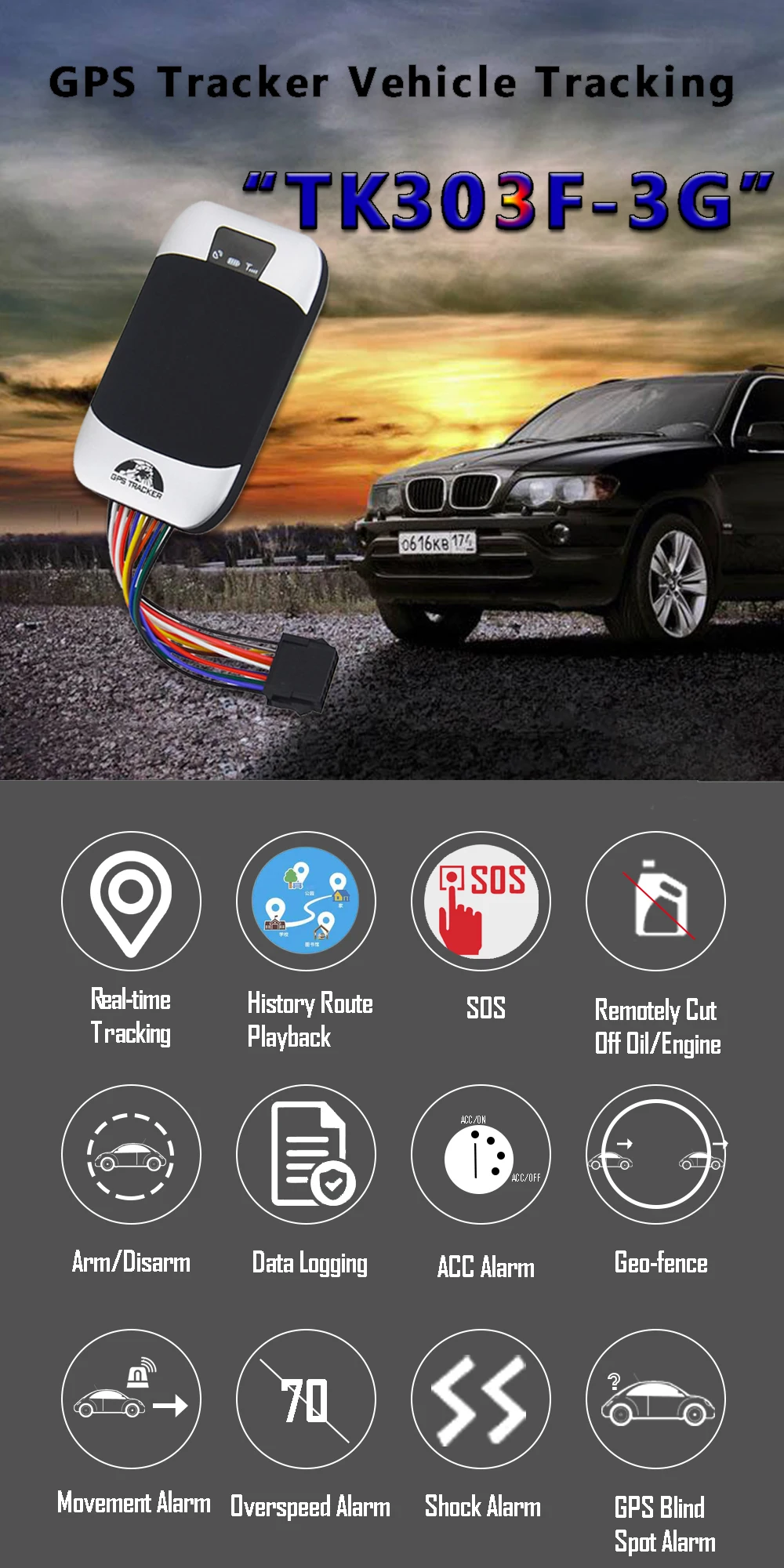 G релейный gps трек автомобильный 303F gps трекер дистанционного отключения топлива голосовой мониторинг точный уличный адрес набор автомобильный трекер 3g бесплатное приложение