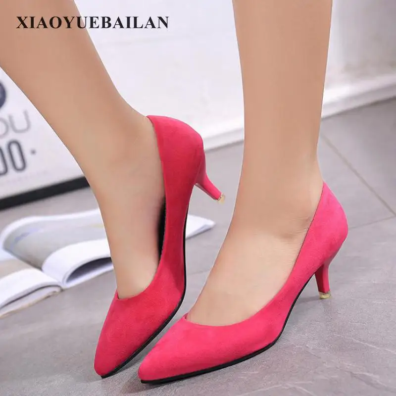 Осенняя Новая модная женская обувь на высоком каблуке с закрытым носком|high-heeled