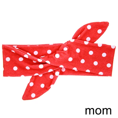 TWDVS Mom/Kids модная повязка на голову, эластичные резинки для волос с ушками для девочек, головные уборы для волос с бантом, хлопковые аксессуары для волос для женщин