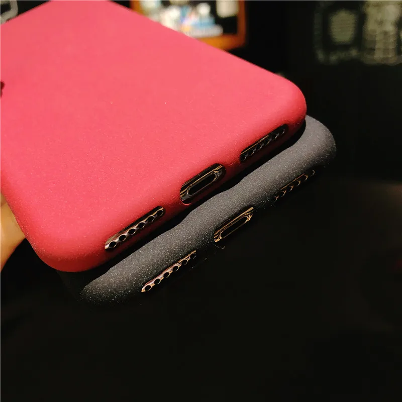 Matte Frosted Sand Texture Plastic Cover for iphone XS MAX XR 8 Plus SE 5 5S 6S 6 7 Case On Huawei P20 P10 P9 P8 Lite 2017 Cases |