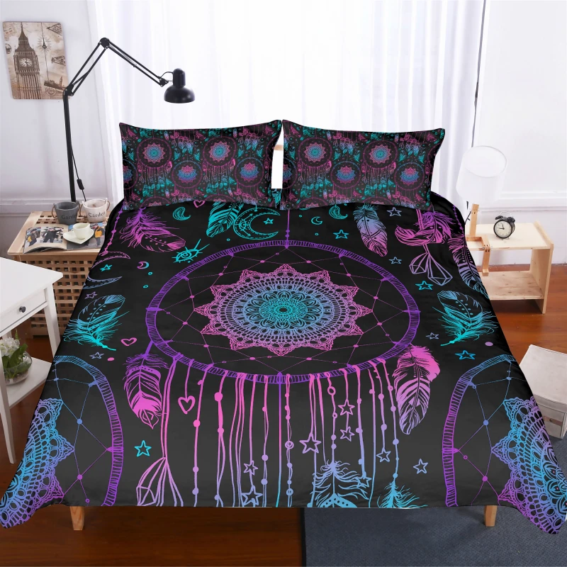 

dream catcher Bedding Set Bohemian Print Duvet Cover set with pillowcase 3pcs Design Queen King Bed best gift bedline