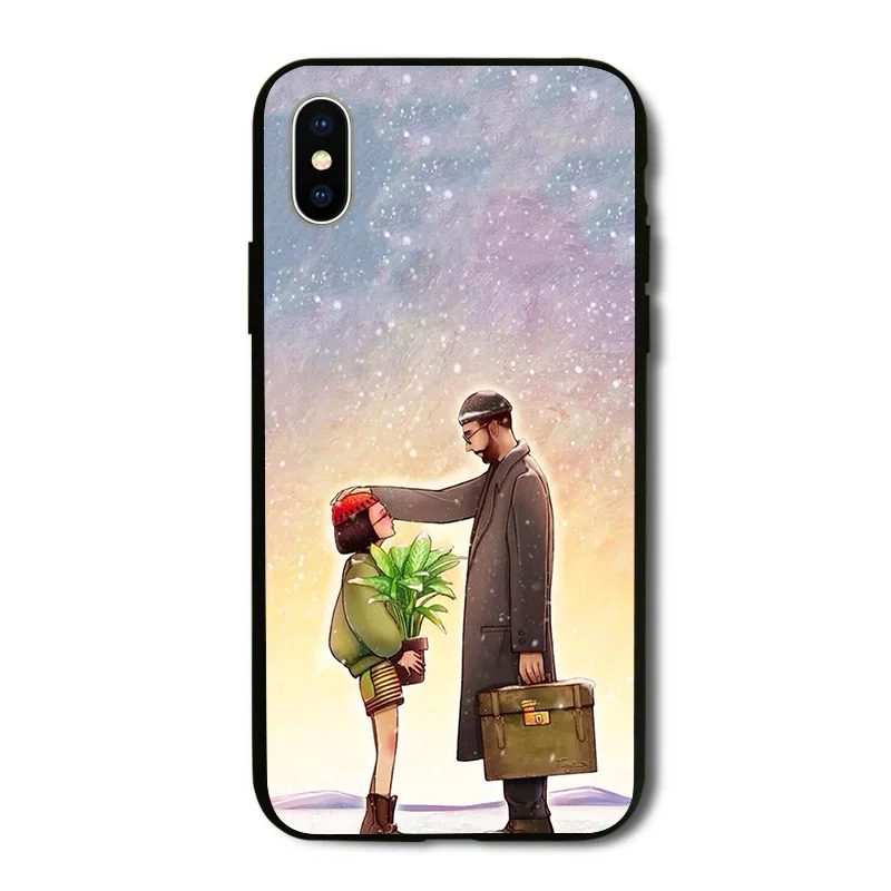 Леон Матильда Мягкий Силиконовый ТПУ чехол для телефона iPhone 8 7 6 6S Plus X XS MAX XR 10 5S SE