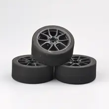 12mm Hex RC Racing Cars Accessories 4Pcs Set Racing Foam Tire Wheel Rim Set For HSP HPI 1/10 On-road RC Car