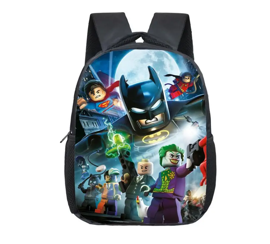Новинка 2017 12 дюймов Высокое качество LEGO Batman мультфильм рюкзак ребенок студент