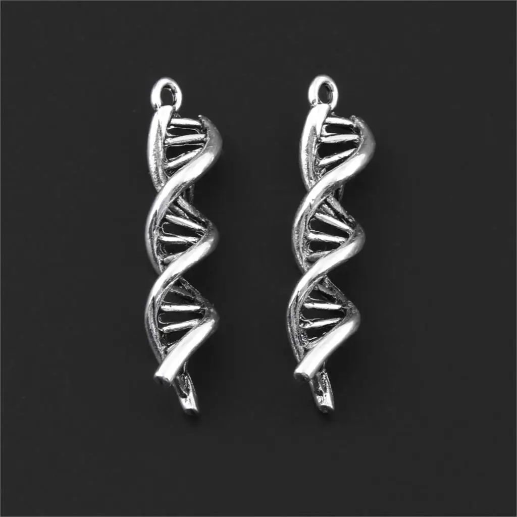 20 шт. серебряного цвета 42x9 мм химические молекулы подвески дофамин кулон