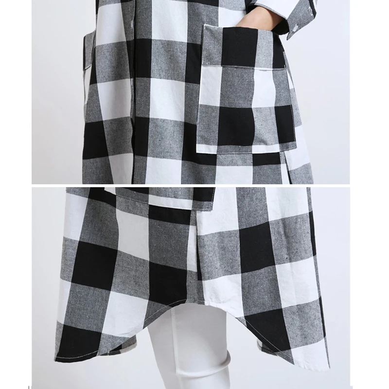 Рубашка женская однобортная хлопковая приталенная большого размера | Женская