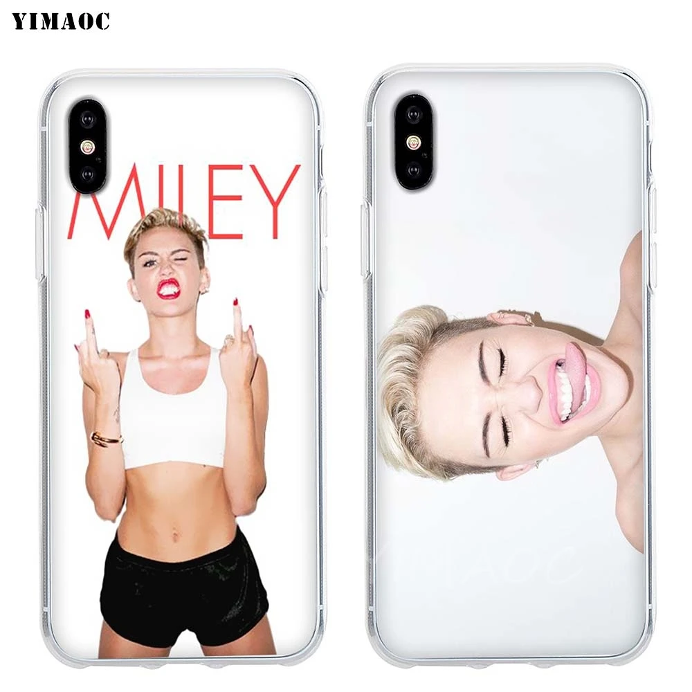 Мягкий чехол YIMAOC Miley Cyrus из ТПУ и силикона для iPhone 8 7 6 6S Plus 5 5S SE X XR XS 11 Pro Max |