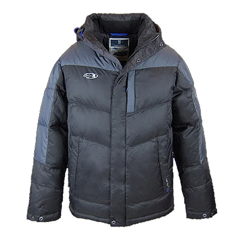 TIGER FORCE Men Fashion Down Jacket 70% White Duck Winter Warm Hooded Coat Patchwork Rib Cuff Free Shipping D-473 | Мужская одежда
