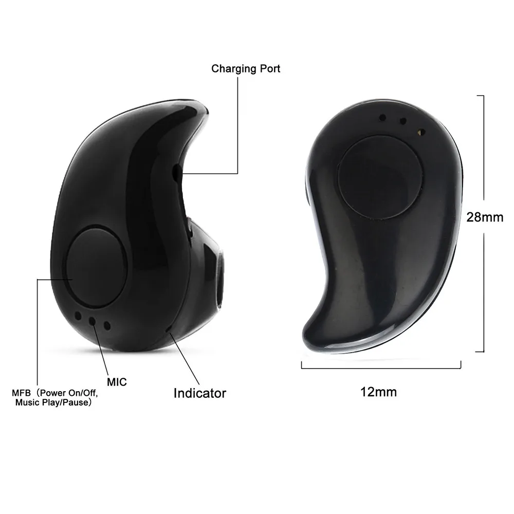 S530 Мини Беспроводная Bluetooth гарнитура Стереонаушники Наушники для iPhone /Samsung Hands free