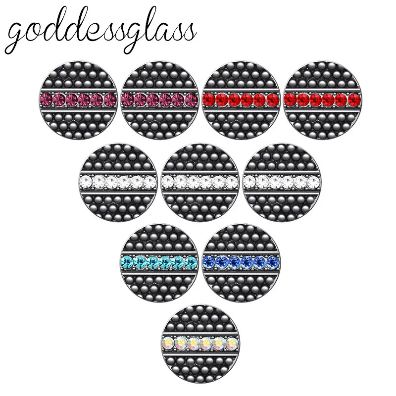 Новый Красота 10 шт Разноцветные Стразы Круглый линии моделей 12 мм Кнопки fit