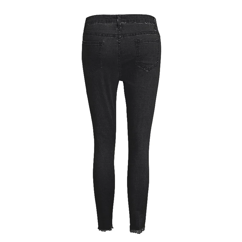 Simplee эластичные узкие рваные джинсы женщин отверстия для pocket femme Уличная молнии