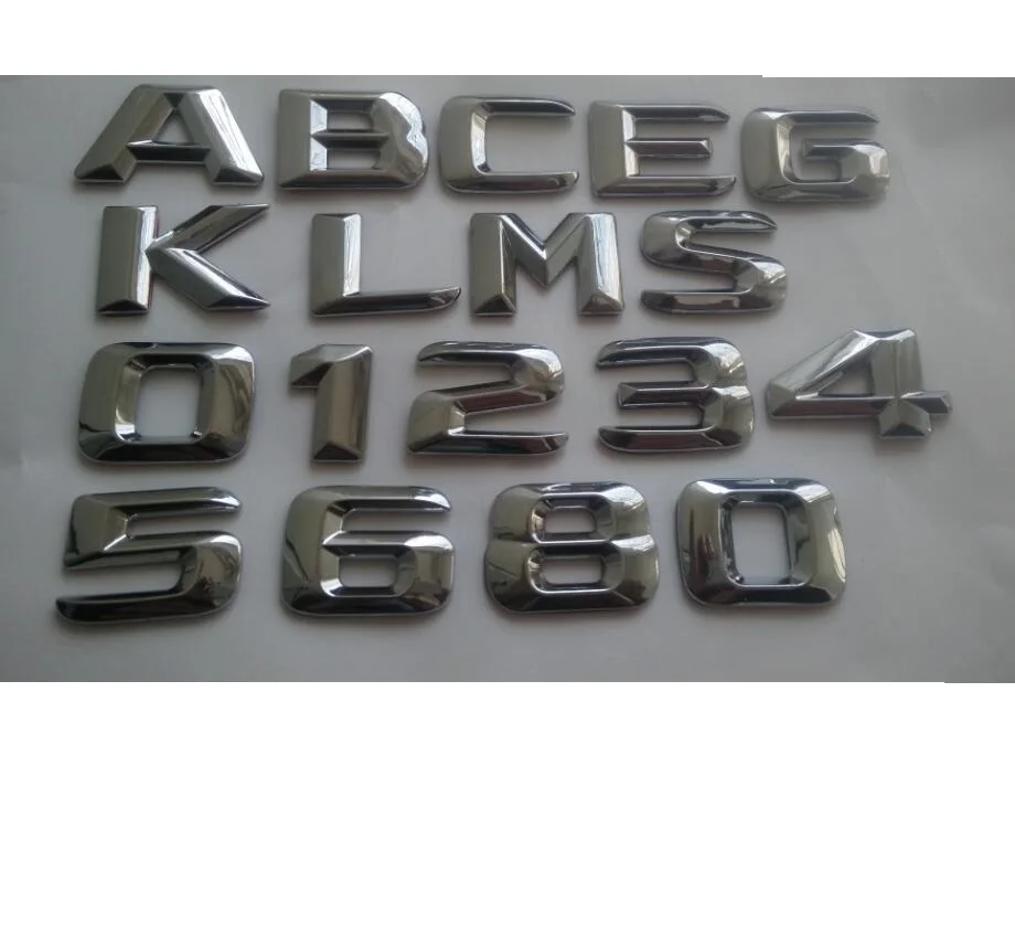 Хромированная пластиковая Эмблема для багажника Mercedes Benz AMG A C E G S CLK GLE ML GLK Class|badge