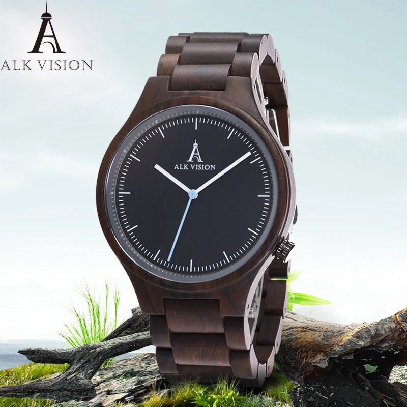 ALK Vision Женские часы Мужские лучший бренд роскошь Деревянные для влюбленных пар