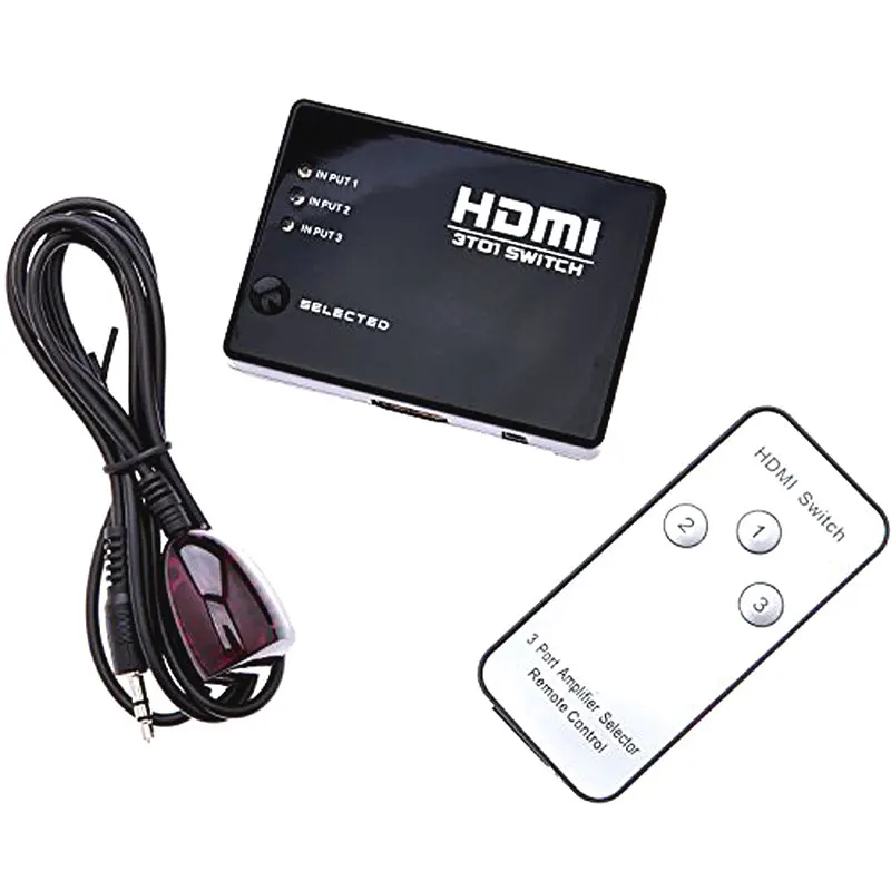 Effelon 3-Порты и разъёмы HDMI коммутатор 3x1 Auto Switcher высокое Скорость переключатель с