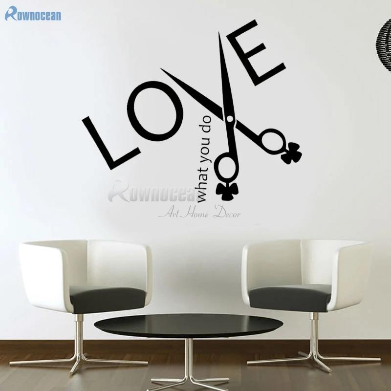 Что вы любите креативный парикмахерский магазин настенный виниловый стикер