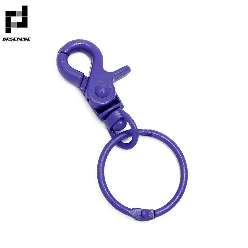 dark purple BASEHOME, 2 шт./лот, 15 цветов, брелоки, застежки-крючки, Брелоки для ключей, брелоки для DIY, брелоки, помпоны, брелоки, ювелирные изделия - Цвет: dark purple