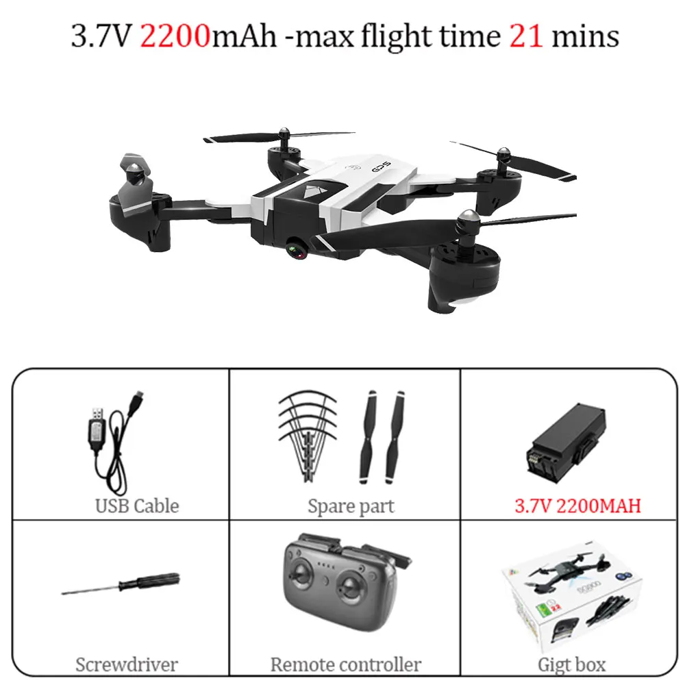 720P white 2200mah SG900 4K Дроны с камерой hd мини Дрон Радиоуправляемый вертолет игрушки Квадрокоптер x pro Профессиональный Дрон управление remoto - Цвет: 720P white 2200mah