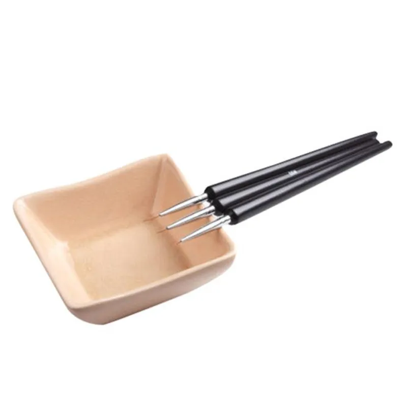 3 шт крошечная акриловая ручка для дизайна ногтей кисть рисования инструмент