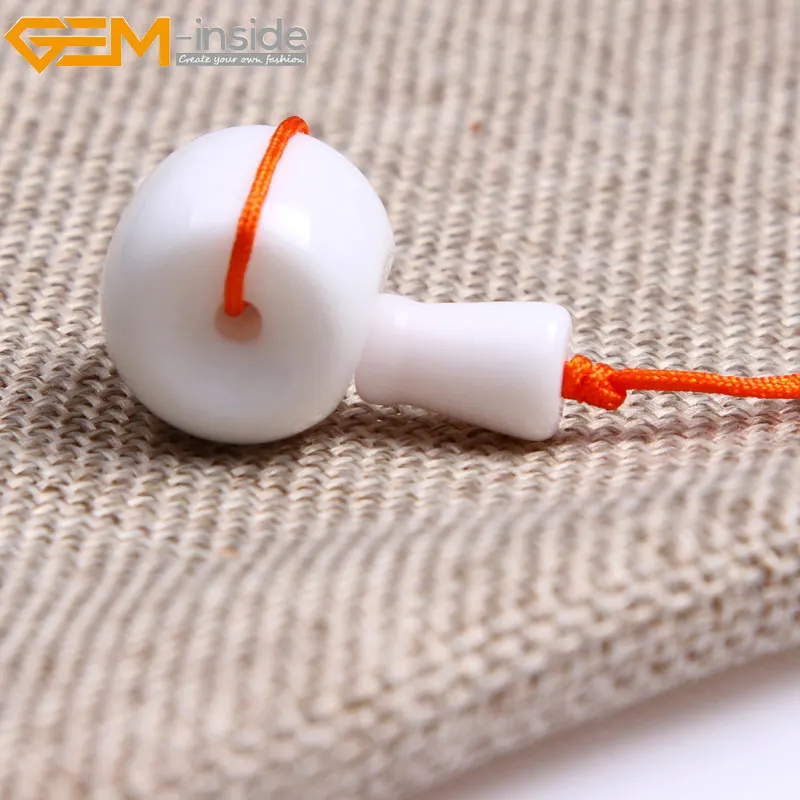 Драгоценный камень внутри 3 отверстия натуральный Будда мала гуру белый