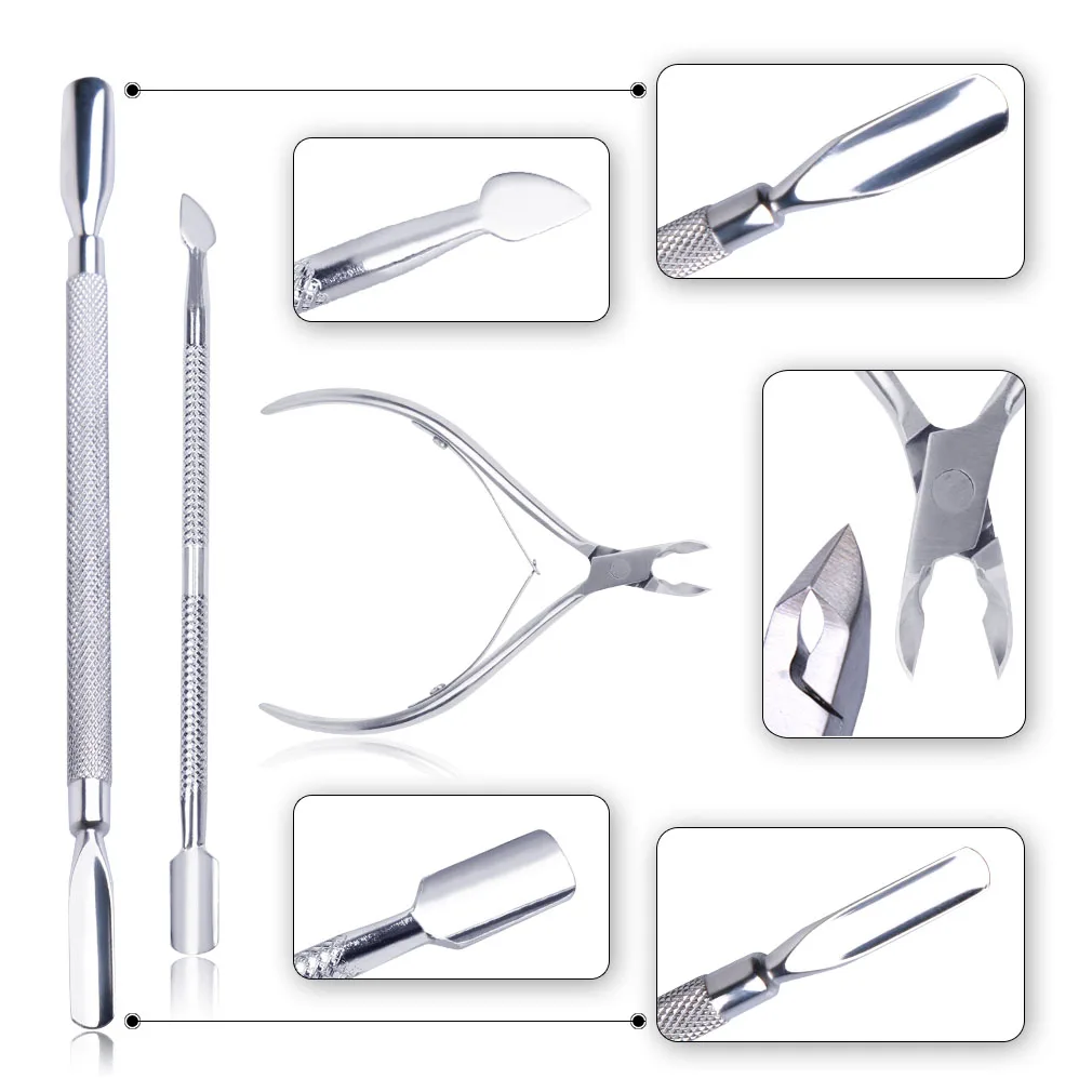 Маникюрный набор для кутикулы Elite99 3 шт./лот кусачки из нержавеющей стали маникюра