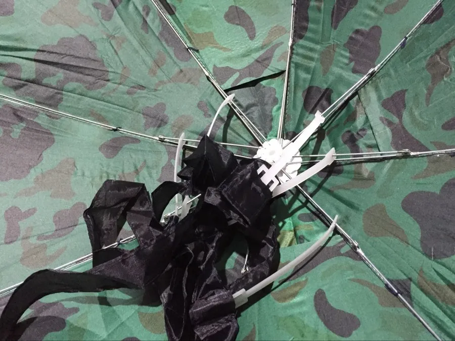 Открытый большой камуфляж Велоспорт Рыбалка Пешие прогулки пляж Кемпинг головы зонтик женщины мужчины дети 8 стали ребра зонтики от солнца и дождя шляпа