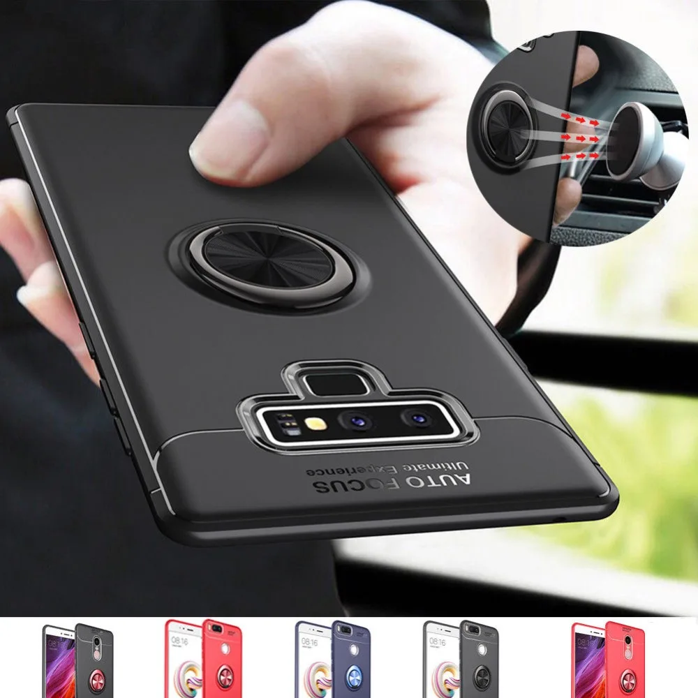 Для Samsung Galaxy Note 9 автомобильный Магнитный Кронштейн кольцо TPU чехол для J4 J6 J8 2018 EU A6