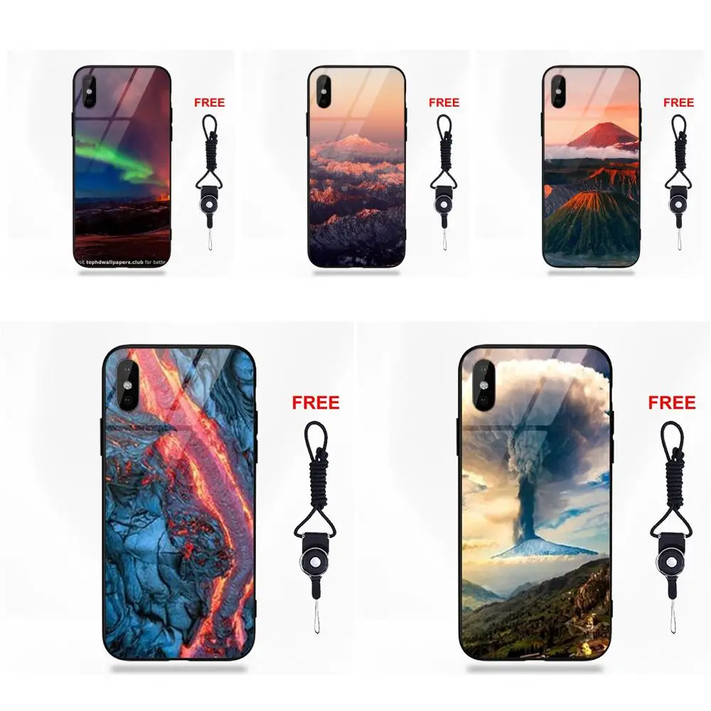 Чудеса природы вулкан Исландия для Apple iPhone 5 5C 5S SE 6 S 7 8 Plus X XS Max XR Мягкие TPU оправа