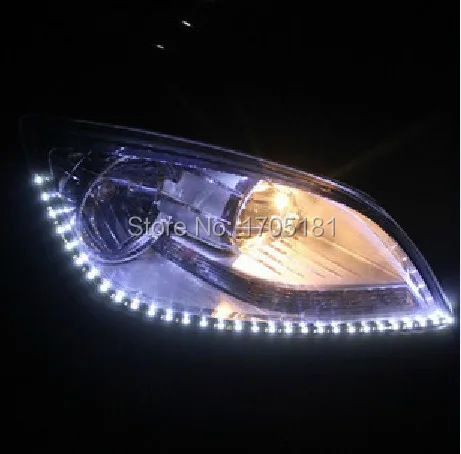 2 шт. белый 60 см 30 SMD авто боковой блеск излучающий гибкий фару levado DRL световая