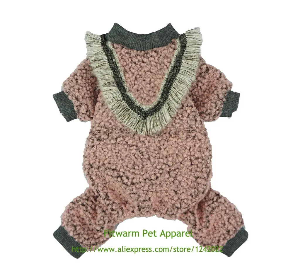 Fitwarm одежда для домашних животных с кисточками пижамы собак кошка Пижама пальто