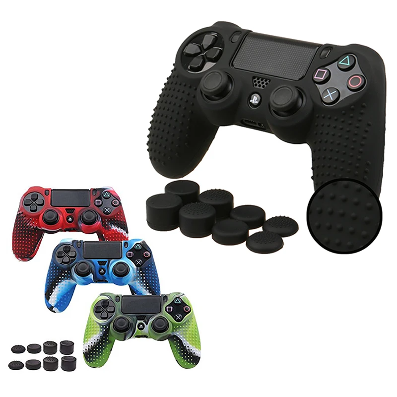 9 в 1 нескользящий Силиконовый чехол с шипами для контроллера Sony PlayStation Dualshock 4 PS4 DS4