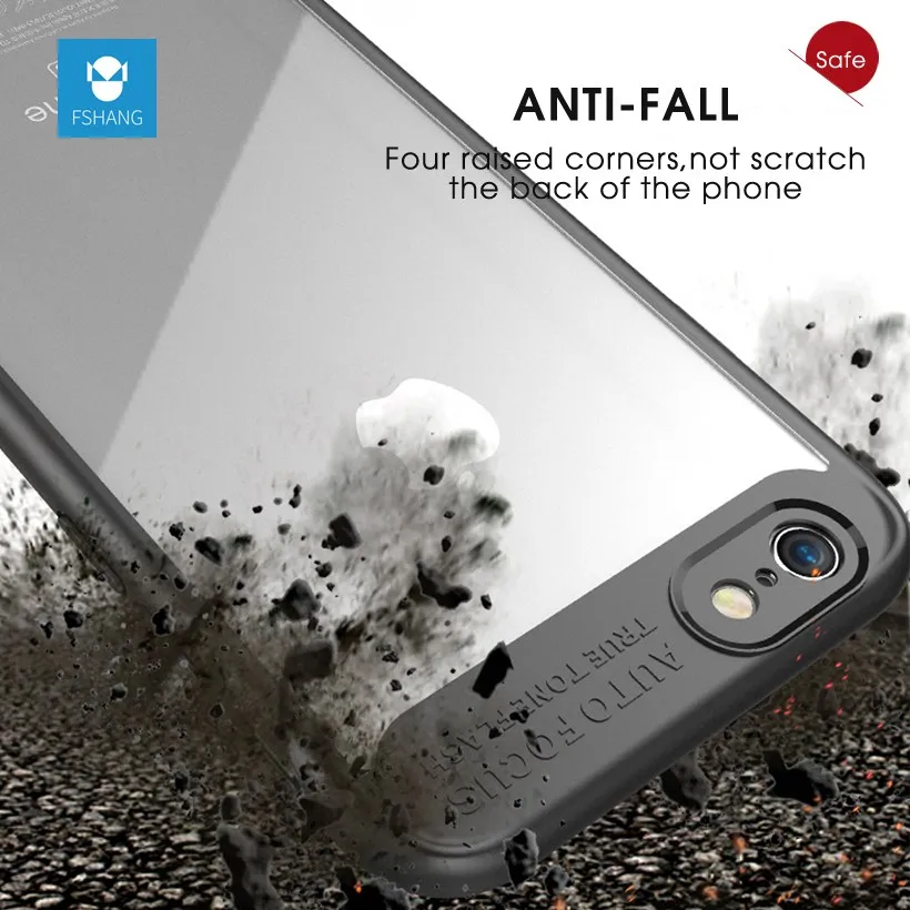 Fshang чехол для iPhone 6S Роскошные ультра тонкий HD ПК назад и ТПУ силиконовый Apple IPhone