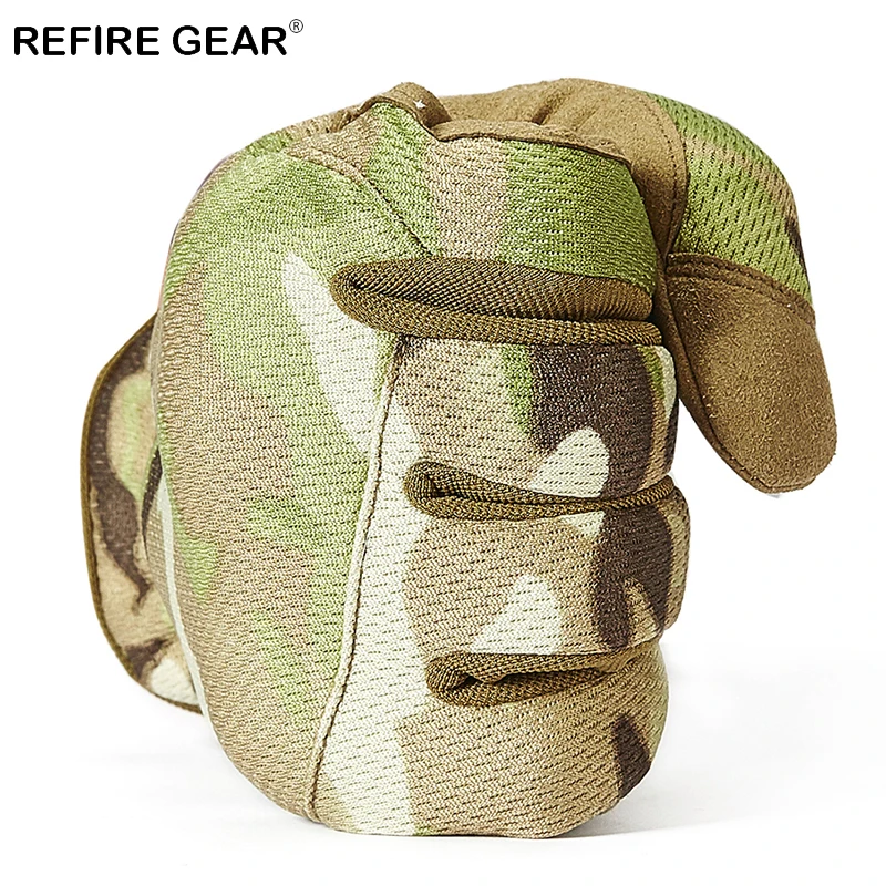 Мужские тактические перчатки ReFire Gear камуфляжные уличные для страйкбола