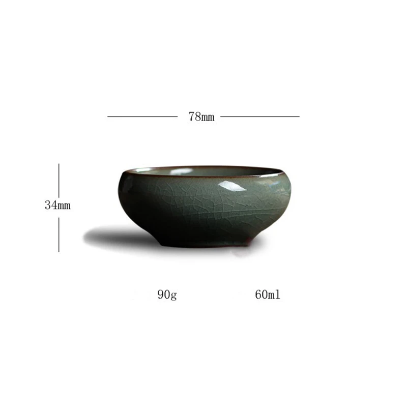Celadon Карп чайная чашка Longquan Chinse рыбы кунг-фу чашки/Binglie глазури чашки с