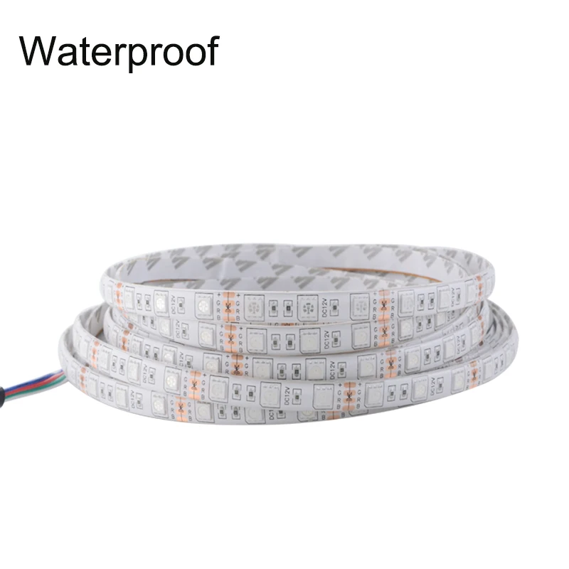 Светодиодная лента 5050 DC12 в 60 светодиодов/м 5 м/лот гибкая светодиодная RGB SMD полоса