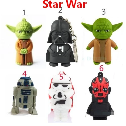 Флеш накопитель Star Wars с мультипликационным принтом 2 0 512 ГБ Usb флеш карта памяти Soldier YODA 128 Darth Vader 256 64 ГБ|pendrive