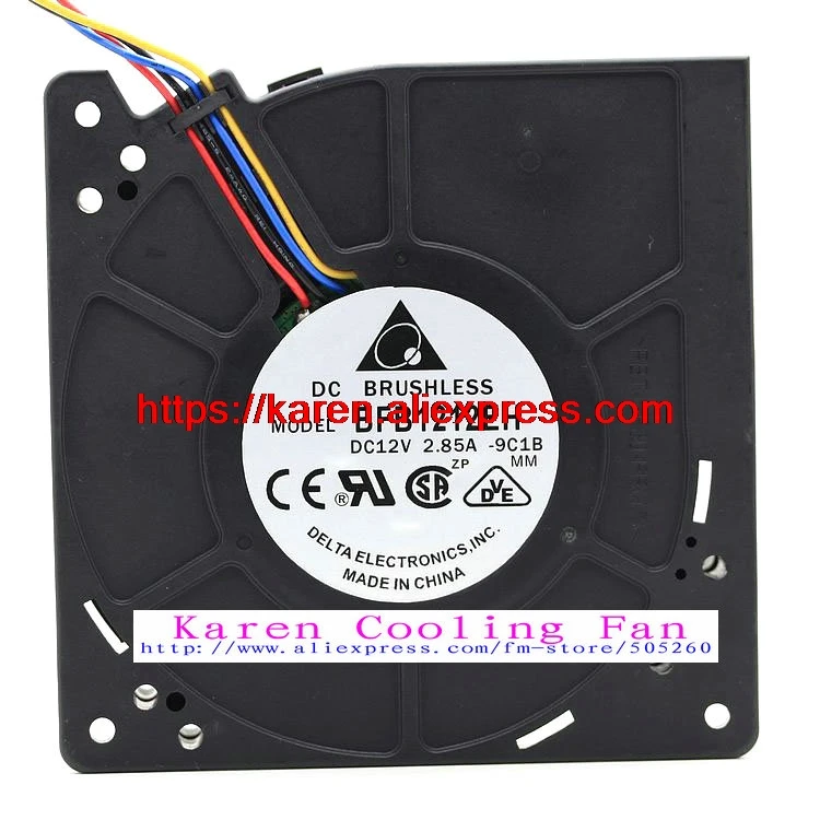 Оригинальный DELTA BFB1212EH 12V 2.85A 120*120*32 мм 12 см центробежный двойной шарикоподшипник