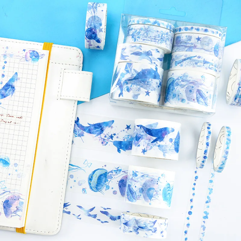 8 шт./упак. для девочек в розовом цвете Сакура КИТ Васи Лента Клейкая Бумажная