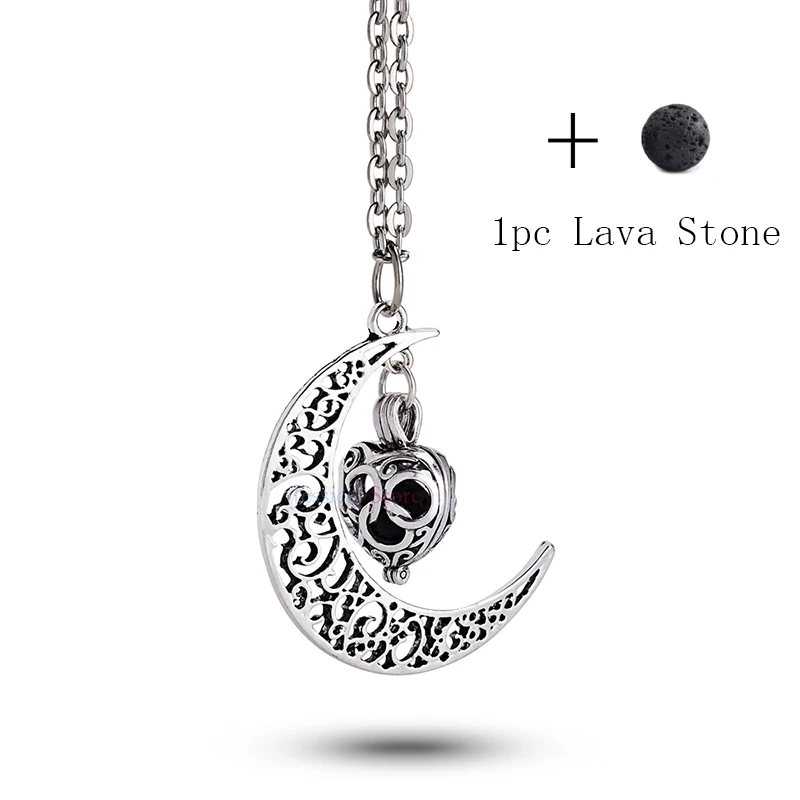 1 шт. античный серебряный цвет 8 мм лавовый камень диффузор кулон полый медальон